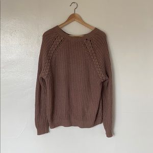 Dusty rose knit sweater